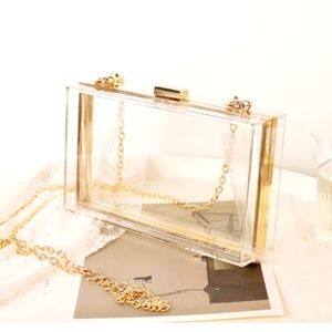 Transparent Golden Crossbody Bag NWT